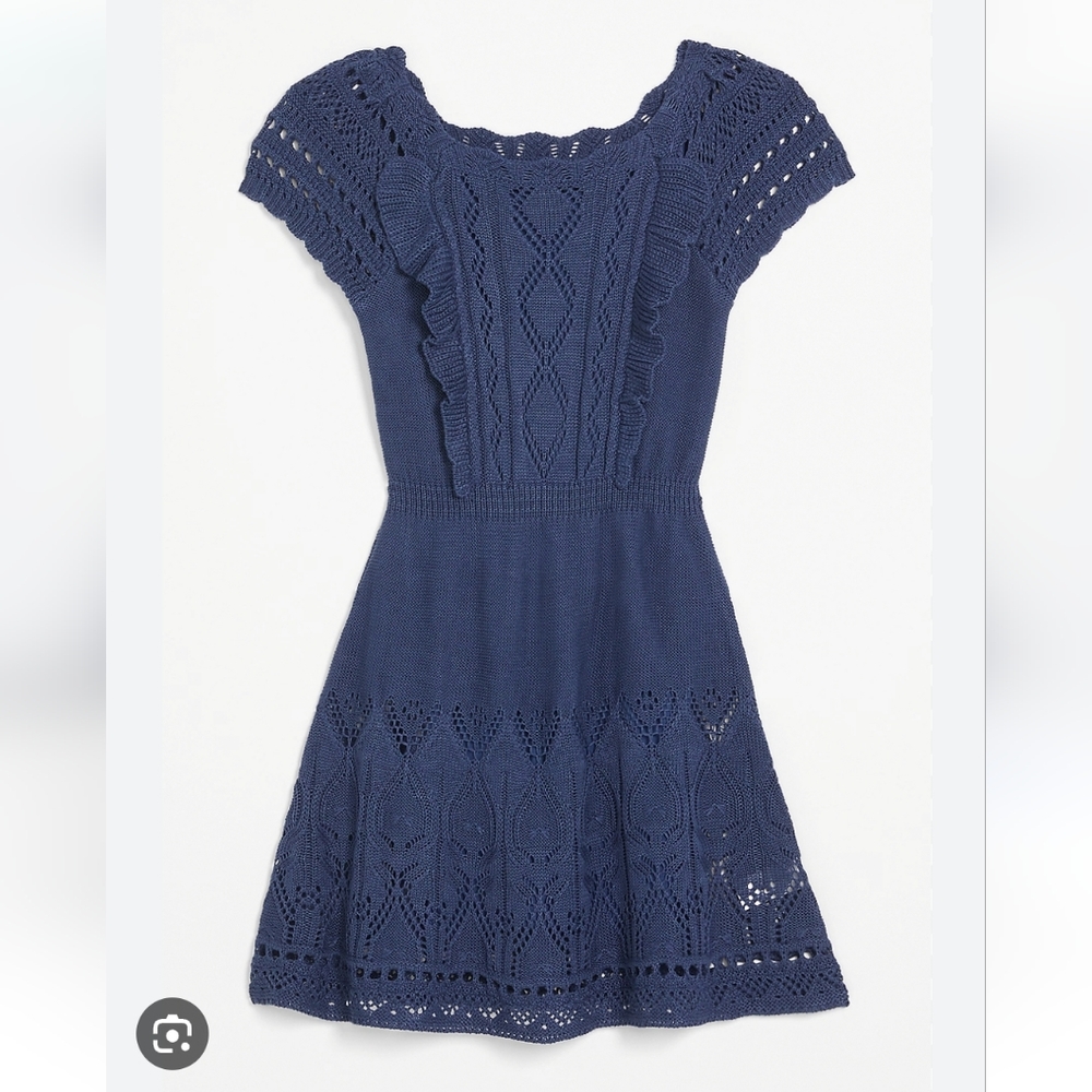 Maurices Blue Knit Dress L NWT